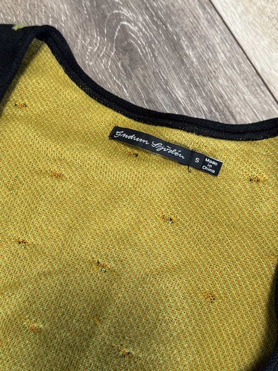 Black Floral Women's Cardigan by Gudrun Sjoden - Picture 2 of 6